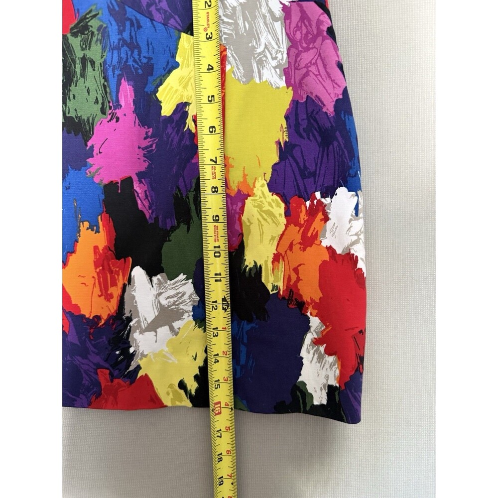 Kate Spade Saturday Mini Skirt 4 Womens Colorful Pockets Zipped Artsy Multicolor - Picture 4 of 8